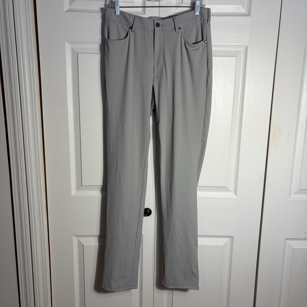 johnnie-O Mens Shadow Grey Performance 5-Pocket Golf Pants Men 30x34 JMPA100030